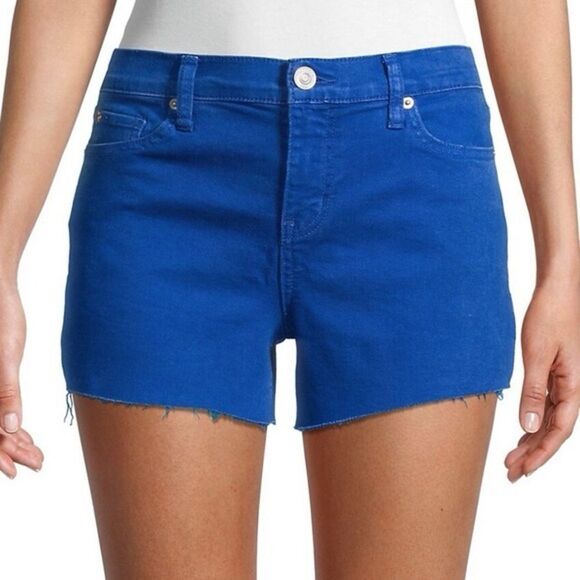 Hudson Jeans Pants - Hudson Gracie Mid Rise Cut Off Cobalt Blue Denim Shorts 30